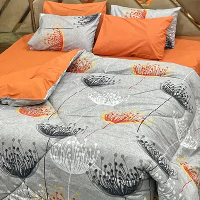 6 Pcs Cotton Printed Comforter Set