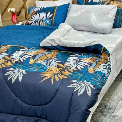 6 Pcs Cotton Printed Comforter Set
