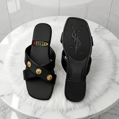 Women's Elegant Cross Strap Casual Flat Slippers  thumbnail 5