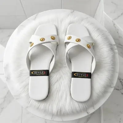 Women's Elegant Cross Strap Casual Flat Slippers  thumbnail 7