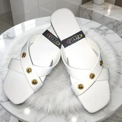 Women's Elegant Cross Strap Casual Flat Slippers  thumbnail 8