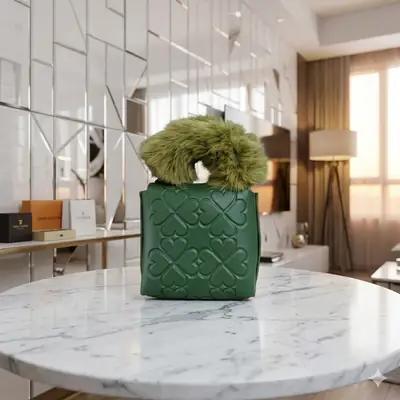 Trendy Girl's Mini Handbag - 1 Pc Embossed Green Style thumbnail 6
