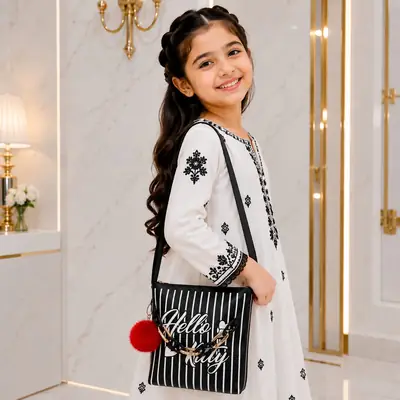 Girl's Kids Trendy Crossbody Bag With Long Strap 