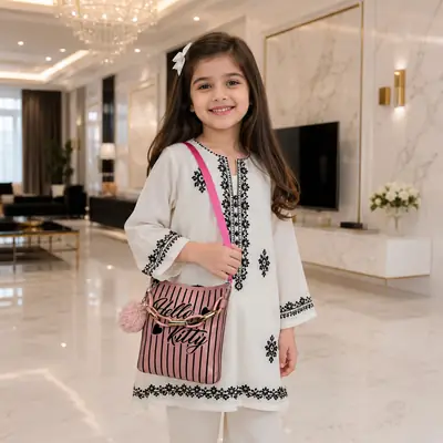 Girl's Kids Trendy Crossbody Bag With Long Strap 