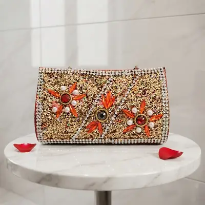 Kids Girls Glitter Party Shoulder HandBag With Chain thumbnail 2
