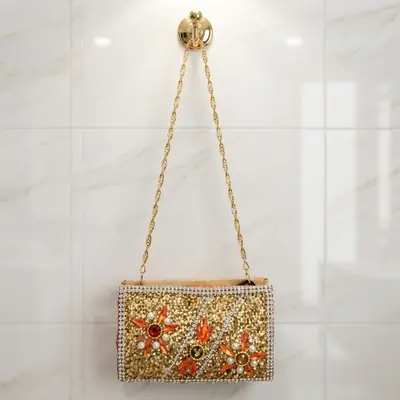 Kids Girls Glitter Party Shoulder HandBag With Chain thumbnail 5