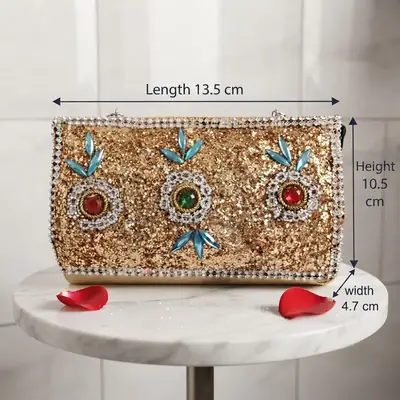Kids Girls Glitter Party Shoulder HandBag With Chain thumbnail 5