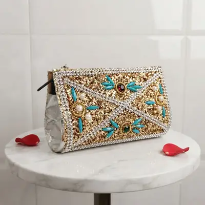 Kids Girls Glitter Party Shoulder HandBag With Chain thumbnail 2