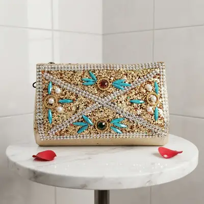 Kids Girls Glitter Party Shoulder HandBag With Chain thumbnail 3