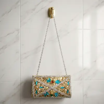 Kids Girls Glitter Party Shoulder HandBag With Chain thumbnail 5