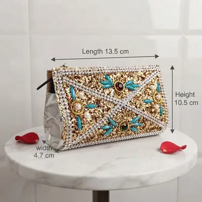 Kids Girls Glitter Party Shoulder HandBag With Chain thumbnail 7