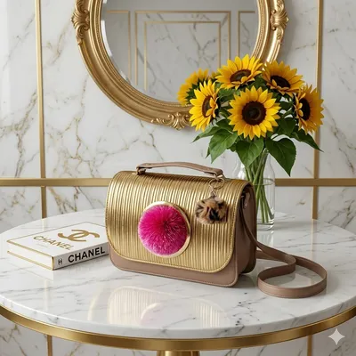 Queen Aura Crossbody Bag Beige PU Leather thumbnail 2