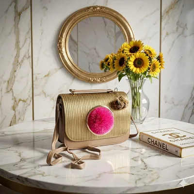 Queen Aura Crossbody Bag Beige PU Leather thumbnail 4