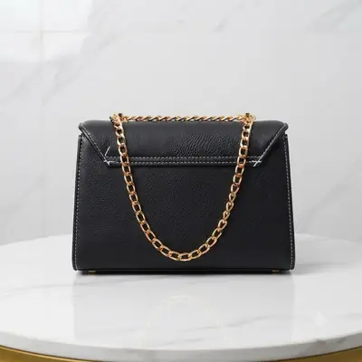 Royal Black Luxe Chain Crossbody Bag  thumbnail 5