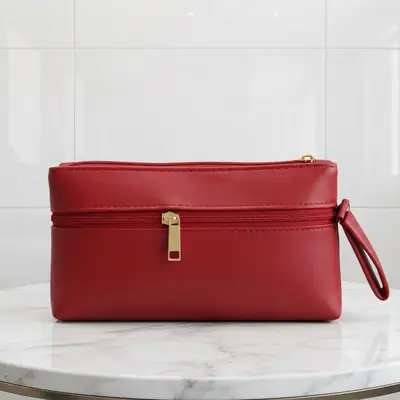 Elegant Embroidered Hand Clutch Double Pocket With Wrist Strap  thumbnail 6