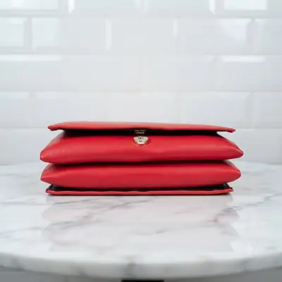 Ladies PU Leather Hand clutch Double Flap Magnetic Closure thumbnail 5