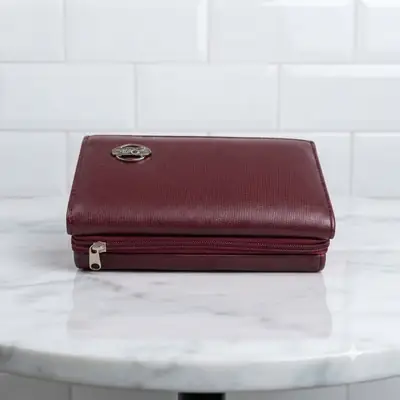 Ladies PU Leather Hand clutch Double Flap Magnetic Closure thumbnail 2