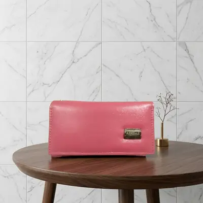 Ladies PU Leather Hand clutch Double Flap Magnetic Closure thumbnail 3