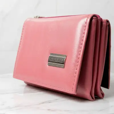 Ladies PU Leather Hand clutch Double Flap Magnetic Closure thumbnail 8