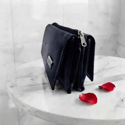 Ladies PU Leather Hand clutch Double Flap Magnetic Closure thumbnail 3