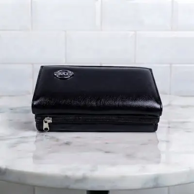 Ladies PU Leather Hand clutch Double Flap Magnetic Closure thumbnail 4