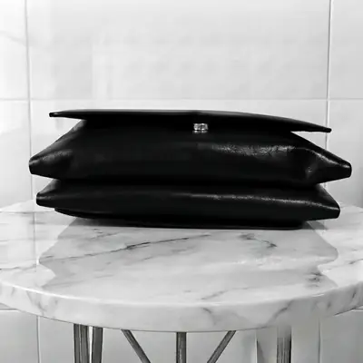 Ladies PU Leather Hand clutch Double Flap Magnetic Closure thumbnail 5