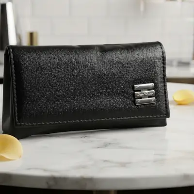 Ladies PU Leather Hand clutch Double Flap Magnetic Closure thumbnail 7