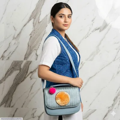 Women's PU Leather Textured Shoulder Bag With Long Strap
