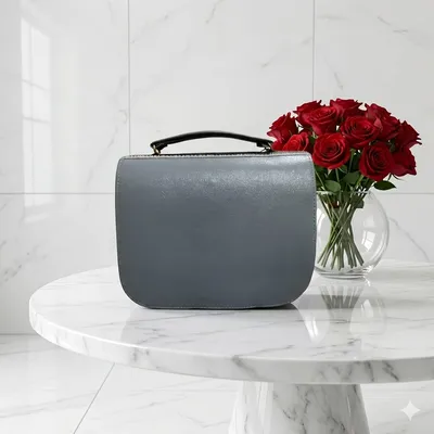 Women's PU Leather Textured Shoulder Bag With Long Strap thumbnail 7