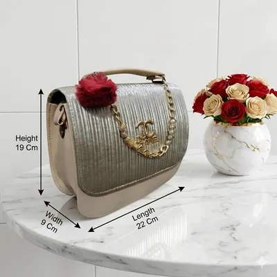 Golden Pearl Luxe Shoulder Bag With Long Strap thumbnail 4