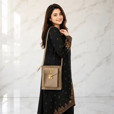 Women's Royal Vertical Sling Shoulder Bag With Long Strap 
