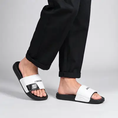 Men's Skecher white Casual Slide Slippers