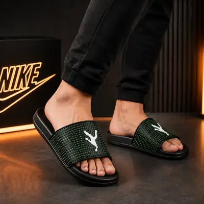 Men's EVA Jordan style Casual Green Slide Slippers