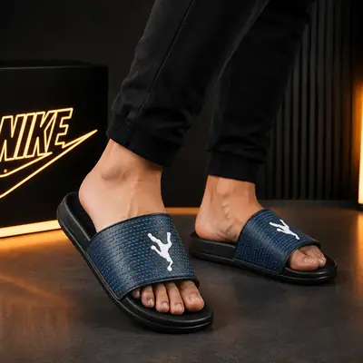 Men's EVA Blue Jordan Fancy Slide Slippers