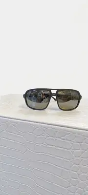 Unisex Stylish Matte Black Mirror Coated Sunglasses