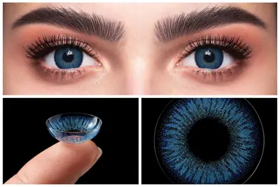 Hydrating blue  contact  Lens