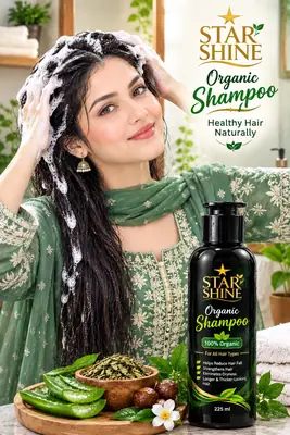 Hair Shampoo Anti-Dandruff, Anti-Hair Fall 225ml Organic 