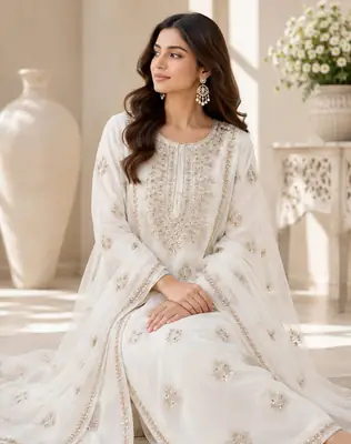 2 Pcs Women's Unstitched Gota Work Suit  high caliber