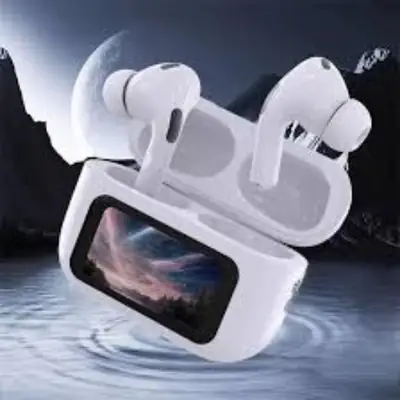 A9 Pro Smart Touch Screen Wireless Earbuds with ANC & Color LCD Display thumbnail 2