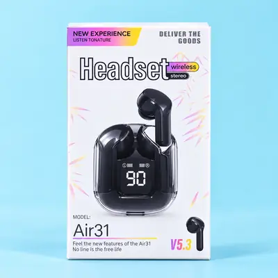 Air31 V5.3 TWS Wireless Earbuds – Black