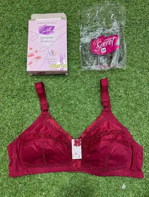 Cotton Embroidered Comfortable And Breathable Full Cup Bra thumbnail 4