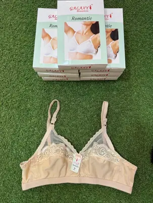 Cotton Lace Work Non-Padded Non-Padded Bra thumbnail 2