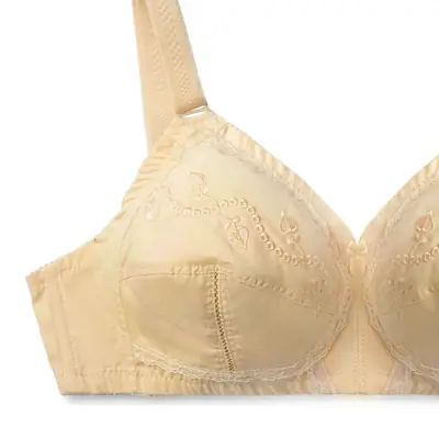 Cotton Embroidered Comfortable And Breathable Full Cup Bra thumbnail 2