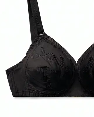 Cotton Embroidered Comfortable And Breathable Full Cup Bra thumbnail 2