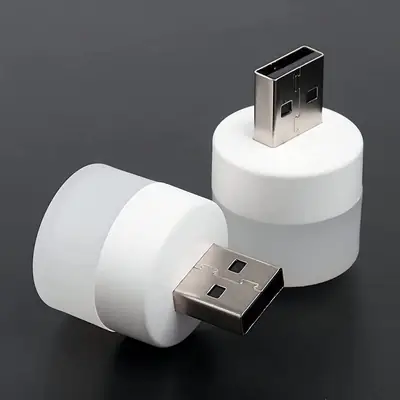 2 Pcs Mini USB Night Light | Indoor & Outdoor Camping Light