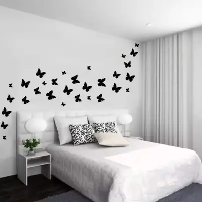 30 Pcs Wooden Butterfly Wall Decor