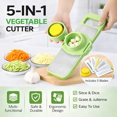 Imported 5 in 1 Vegetable Cutter & Slicer