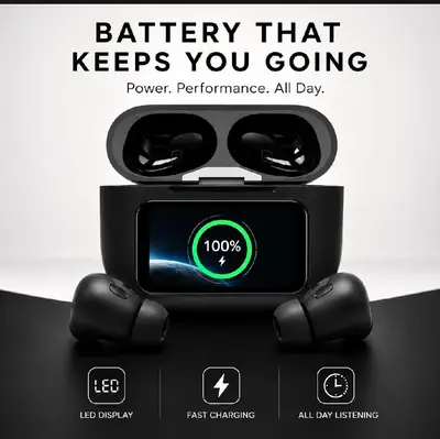 Black In-built Microphone 132 Earbuds