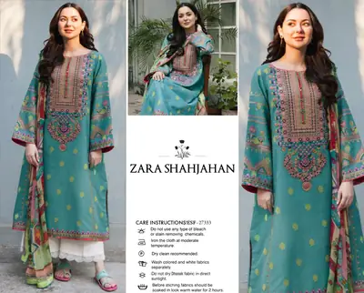 3 Pcs Women's Unstitched Embroidered Suit