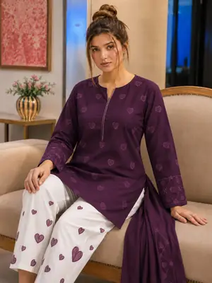 3 Pcs Women's Unstitched Embroidered Suit breeza collection limited edition very trendy high demand 